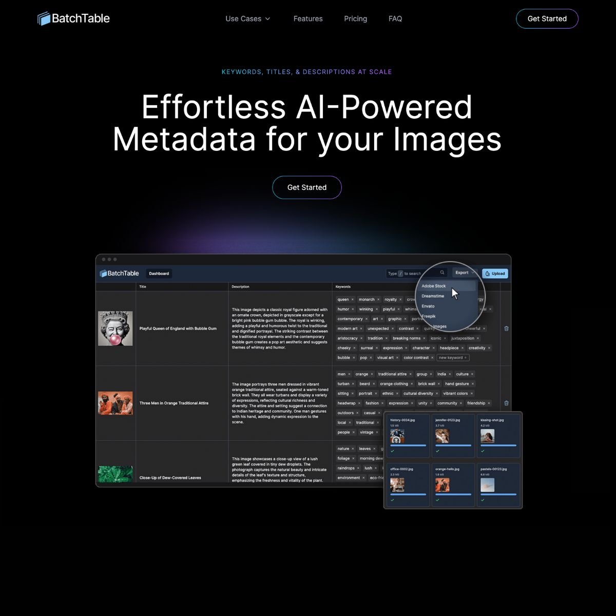 BatchTable screenshot