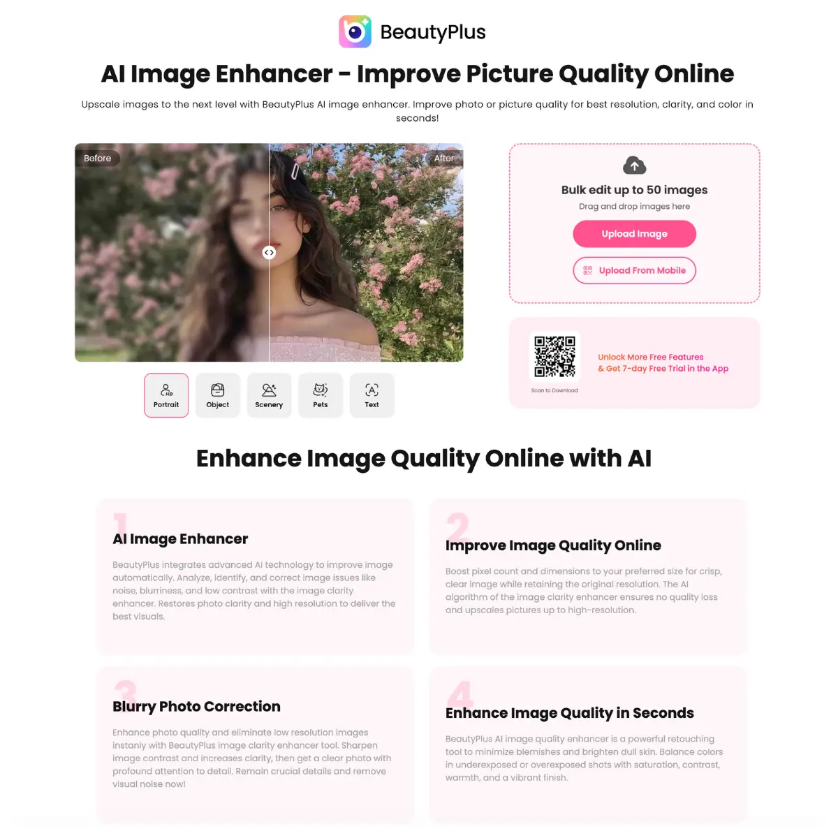 BeautyPlus AI Image Enhancer