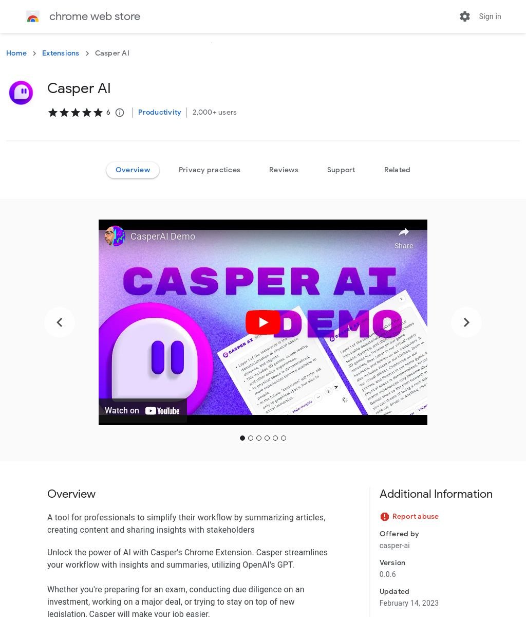 Caspar AI screenshot