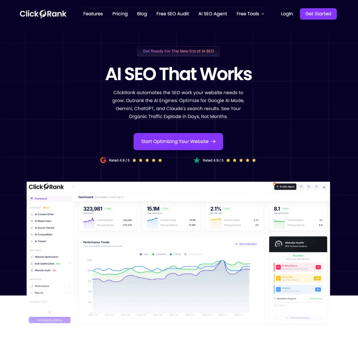ClickRank screenshot