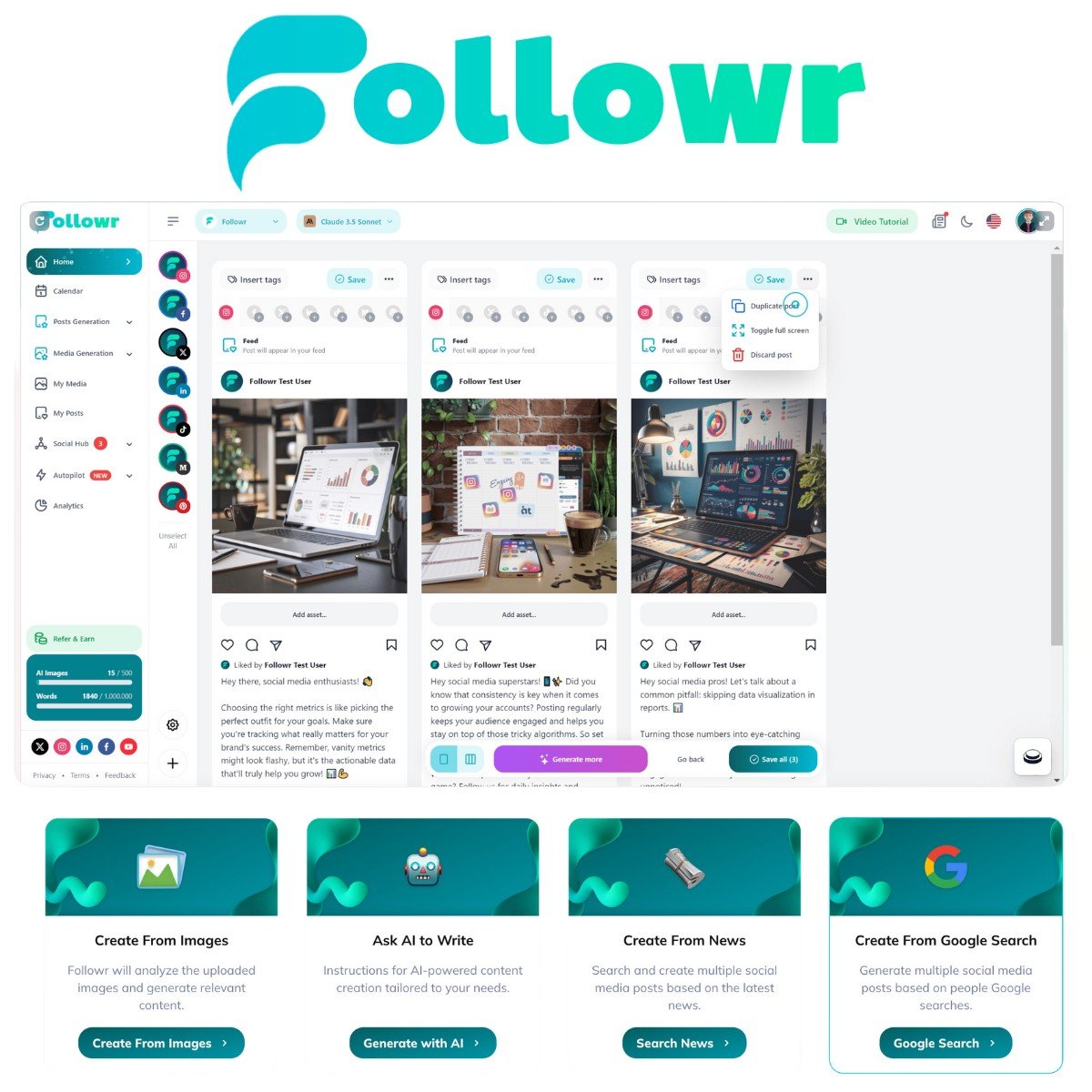 Followr screenshot