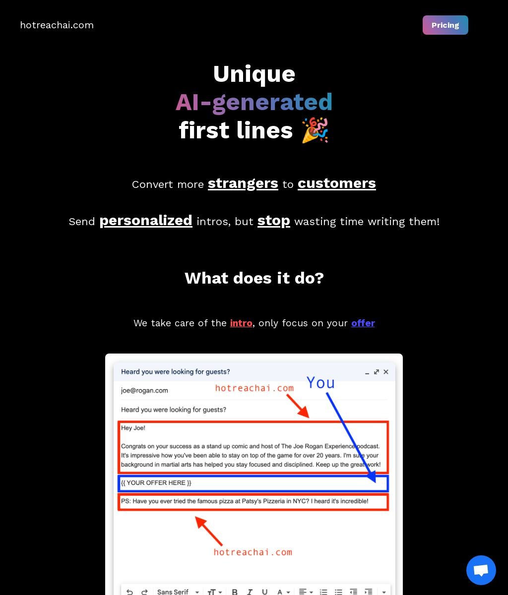Hotreach AI screenshot
