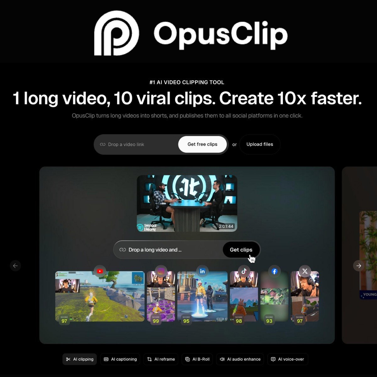 OpusClip screenshot