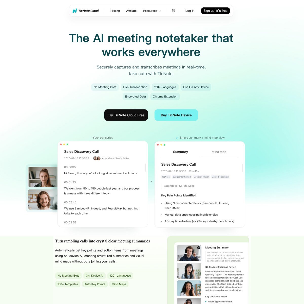 TicNote Cloud screenshot
