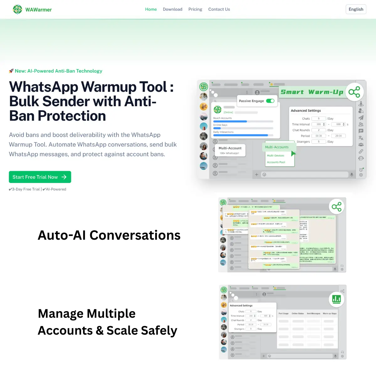 WhatsApp Warmup Tool